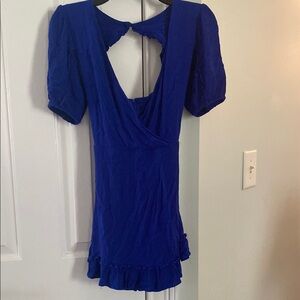 Elegant Blue Women's Day Dress